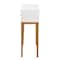 Baxton Studio Odile Mid-Century Modern Honey Brown Finished Bayur Wood Console Table with Fluted-designed Drawer 227-12894-ZORO - alternate 8